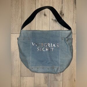 Victoria's Secret Blue denim Canvas Tote Bag